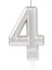 4 Rakam Mum Gümüş Renk (3791) 1