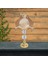 Gold Renk Abajur Kadife Kumaş Ponpon Süsleme Yatak Odası Kristal Ayak VINTAGEAB0867 3