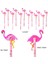Tropical Hawaian Flamingo Temalı Resimli Hediyelik Kurşun Kalem 12 Adet 2