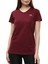 Kadın %100 Pamuk T-Shirt Mulıer Bordo 2