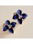 Tasarım Kadın Kamler Bohem Küpe (Blue With White Crystal) (Yurt Dışından) 2
