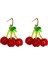 2 Pairs Kristal Boncuklu Kiraz Küpe (Yurt Dışından) 1