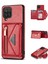 N. Samsung Galaxy A12 Için Bekus Pu Deri + Tpu Telefon Kılıfı, Zipper Card Tutucu Kickstand Kapak Uzun Kayışla - Kırmızı (Yurt Dışından) 1