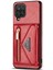 N. Samsung Galaxy A12 Için Bekus Pu Deri + Tpu Telefon Kılıfı, Zipper Card Tutucu Kickstand Kapak Uzun Kayışla - Kırmızı (Yurt Dışından) 3