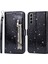 Glitter Pullar Deri Telefon Cüzdan Stand Kılıfı Kapak Samsung Galaxy S22 5g Için Fermuar Cep Tasarımı - Siyah (Yurt Dışından) 1