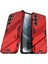 Kickstand Tasarım Esnek Tpu + Sabit Pc Back Telefon Kapağı Samsung Galaxy S22 5g Için Çizelge Anti Cep Telefonu Kılıfı - Kırmızı (Yurt Dışından) 1