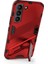 Kickstand Tasarım Esnek Tpu + Sabit Pc Back Telefon Kapağı Samsung Galaxy S22 5g Için Çizelge Anti Cep Telefonu Kılıfı - Kırmızı (Yurt Dışından) 3