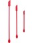 3 Adet Mini Silikon Spatula Seti Minik Spatula Mini Kavanoz Sıyırıcı Makyaj Kırmızısı (Yurt Dışından) 1