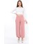Kadın Beli Lastikli Şalvar Pantolon Toz Pembe 1