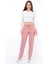 Kadın Beli Lastikli Aerobin Pantolon Toz Pembe 1