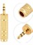 Erkek 3.5 mm Dişi 6.3 mm Metal Jack Gold Gitar Jack 3.5 mm Jack Çevirivi 6.3 mm Dişi 3.5 mm Erkek Jack 3