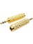 Erkek 3.5 mm Dişi 6.3 mm Metal Jack Gold Gitar Jack 3.5 mm Jack Çevirivi 6.3 mm Dişi 3.5 mm Erkek Jack 4