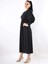 Önden Düğme Detaylı Elbise Siyah 3
