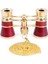 1 Adet Opera Gözlük Dürbünleri Tiyatro Gözlükleri Mini Dürbün Kompakt Kırmızı Zincirli 3x25 Cm (Yurt Dışından) 3