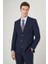 Modern Fit Mono Yaka 2 Düğmeli Çift Yırtmaçlı Lacivert Erkek Takım Elbise PTK22K22231_D39 3