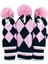 3pcs Örme Golf Kulübü Kafa Kapağı Woods Sürücü Fairway Pembe Için Sayı Etiketleri ile (Yurt Dışından) 4
