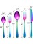3 Kişilik 15 Adet Paslanmaz Çelik Çatal Bıçak Seti (Gökkuşağı) (Yurt Dışından) 4
