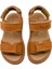 Santos Çift Cırtlı Hakiki Deri Unisex Çocuk Sandalet Tarçın Rengi 5