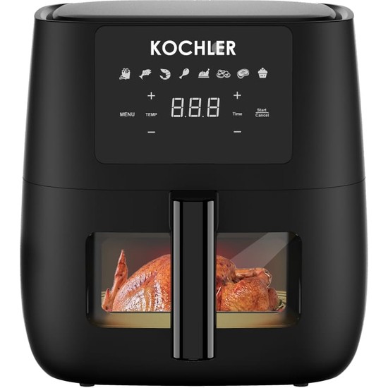 Kochler 6 Litre Yağsız Airfryer Dijital Dokunmatik Ekran Fritöz Tek Hazne Isı Ayarı