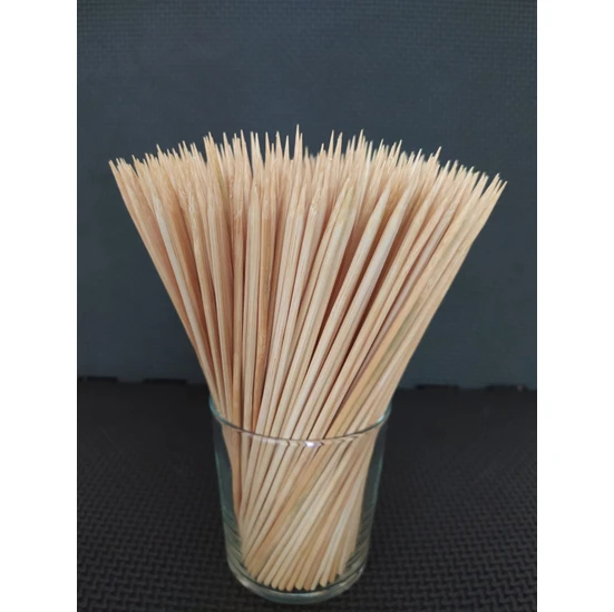 Değerli Hobi Ahşap Bambu Çubuklar Çöp Şiş 25 cm  400 Adet