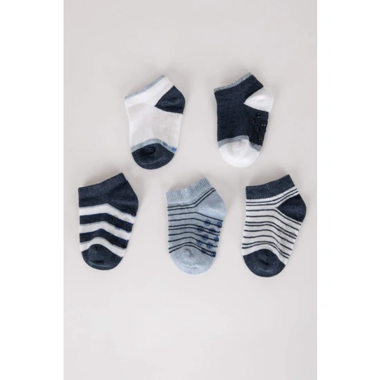 DeFacto Erkek Bebek Dikişsiz 5'li Pamuklu Patik Çorap A1405A5NS