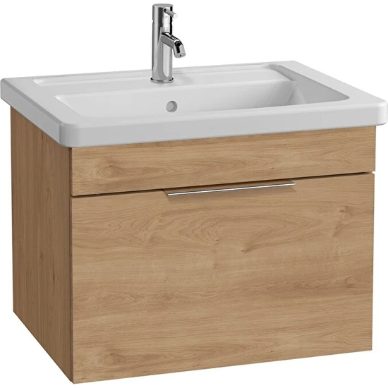 Vitra Quadrum 67119 Lavabo Dolabı, Çekmeceli, 65CM, Altın Meşe