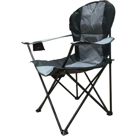 DFT Kollu Katlanır Premium Kamp Sandalyesi Gri