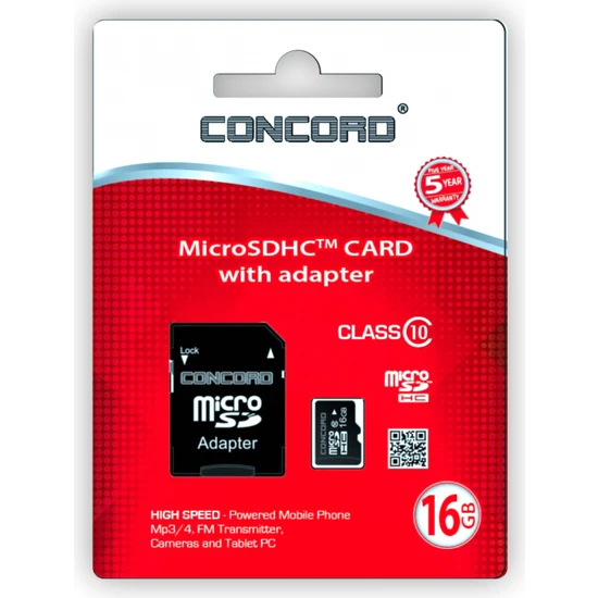 Concord Micro Sd Hafıza Kartı ( Tf Kart + Sd Adaptör )