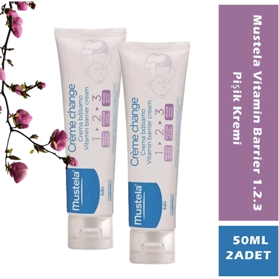 Mustela Vitamin Barrier 1.2.3 Pişik Kremi 50 ml 2 Adet