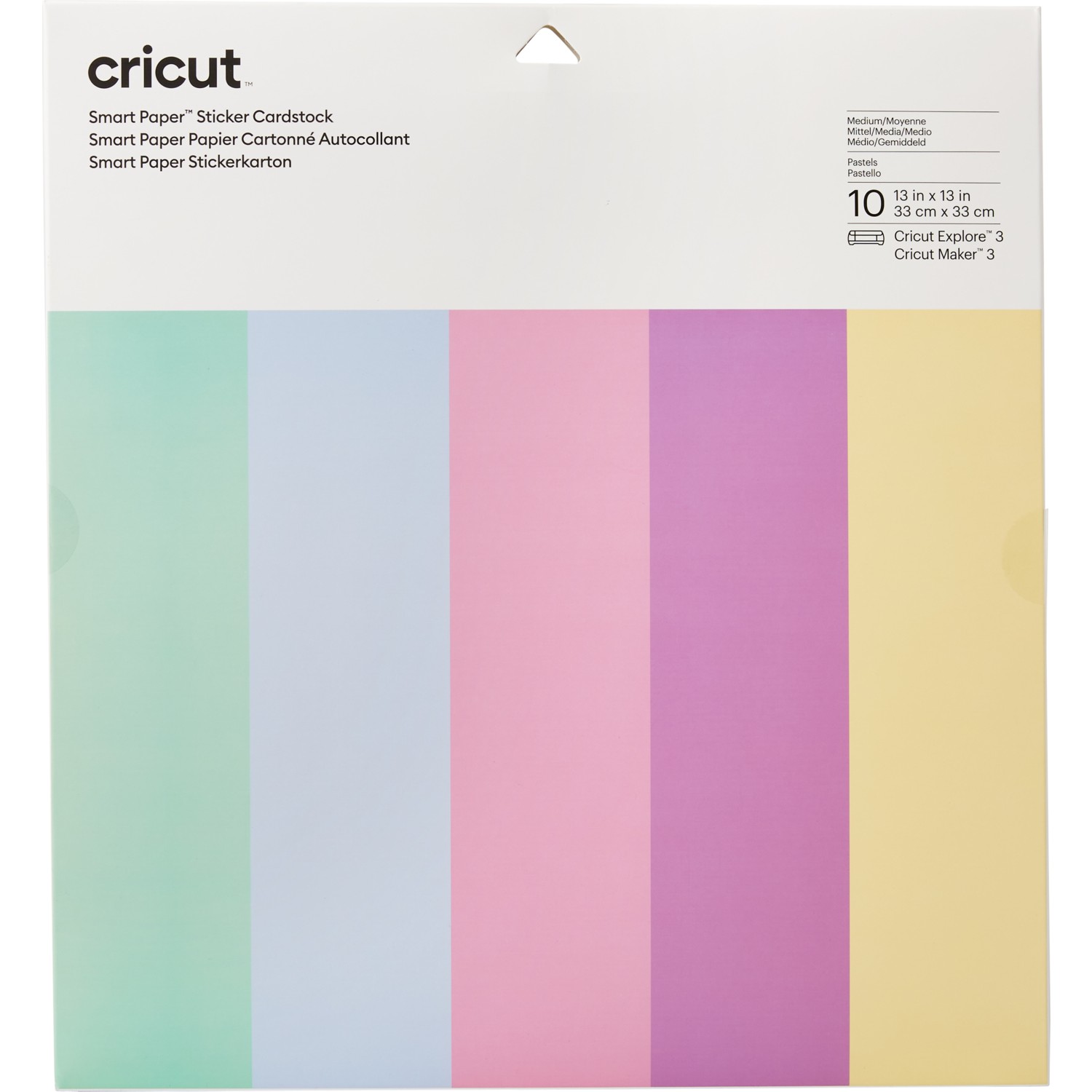 CRICUT 2008320 SMART ETİKET KARTON KAĞIT 33X33CM 10 SAYFA PASTEL RENKLER Resim-1