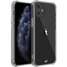 iPhone 12 Mini ile Uyumlu Köşeli Şeffaf Silikon Kapak Telefon Kılıfı