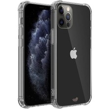iPhone 12 Pro Max ile Uyumlu Köşeli Şeffaf Silikon Kapak Telefon Kılıfı