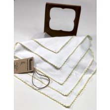 Neocotton Çift Katlı Oyalı Pamuklu 5'li Bebek Bakım Mendili (22X22 Cm)