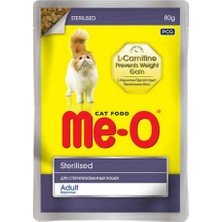 Me-O  Pouch Kısırlaştırılmış Kedi Yaş Mama 80 gr (12 Adet)