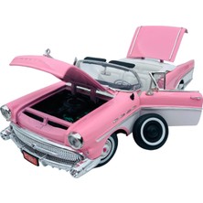 Popit Toys Buick Roadmaster 1957 Die-Cast Buick Lisanslı 1,18 Koleksiyonluk Model Dekoratif Klasik Araba Pembe