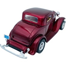 Popit Toys Ford Coupe 1932 Die-Cast Lisanslı 1.24 Model Araba Klasik Koleksiyonluk Kırmızı Araç