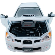 Popit Toys Subaru Impreza Wrx Stı Die-Cast Subaru Lisanslı 1,24 Koleksiyonluk Model Araba Süspansiyonlu Beyaz