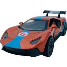 Popit Toys Metal Model Araba Kapıları Aç Kapa Çek Bırak Hareket Eden  Araç Kamuflaj Ford Gt Bronz Mavi Çizgi