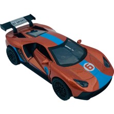 Popit Toys Metal Model Araba Kapıları Aç Kapa Çek Bırak Hareket Eden  Araç Kamuflaj Ford Gt Bronz Mavi Çizgi