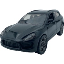 Popit Toys Metal Model Araba Oyuncak Çek Bırak Kapılar Aç Kapa Lüx Suv Siyah Porsche Cayenne