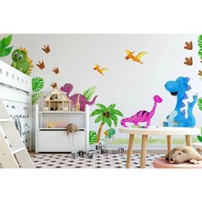 Kt Grup Minik Dinoların Dünyası Çocuk Odası Duvar Sticker Seti