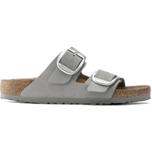 Birkenstock Arizona Big Buckle Nubuck Kadın Gri Terlik