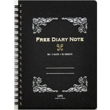 Life Free Diary B6 Telli Siyah Defter Çizgili