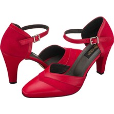 Costo Shoes ECE77 Kırmızı Topuklu Yeni Sezon Kadın Ayakkabısı