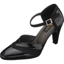 Costo Shoes ECE77 Siyah Rugan Topuklu Yeni Sezon Kadın Ayakkabısı