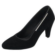 Costo Shoes AYS7986 Siyah Süet Topuklu Özel Seri Kadın Stiletto