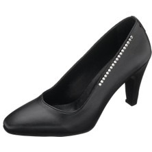 Costo Shoes AYS7986 Siyah Deri Topuklu Özel Seri Kadın Stiletto