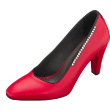 Costo Shoes AYS7986 Kırmızı Deri Topuklu Özel Seri Kadın Stiletto