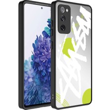 noktaks - Samsung Galaxy S20 FE - Kılıf Aynalı Desenli Kamera Korumalı Parlak Mirror Kapak - Yazı - T26843