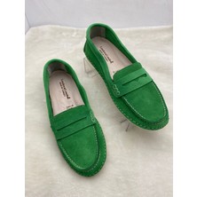 Çiğdem Kundura Çiğdem Yeşil Nubuk Deri Nubuk Kadın Timberland Babet (A2D) - Yeşil - 39 - ST02441-12367